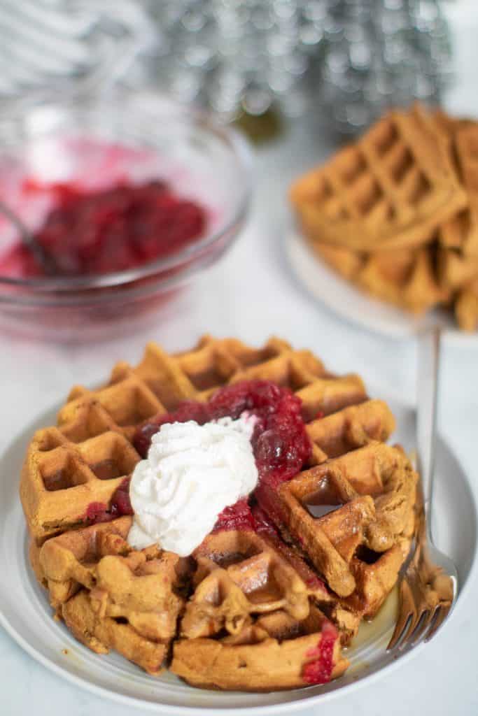 Easy Vegan Gluten-Free Gingerbread Waffles