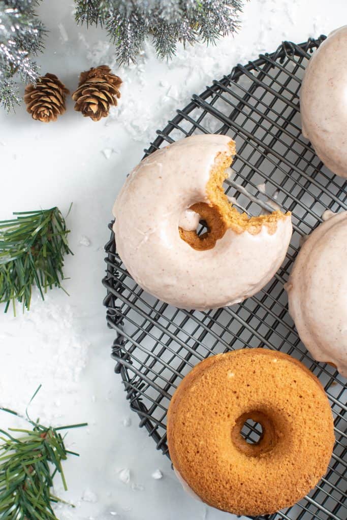 Vegan Gingerbread Donuts + Chai Glaze