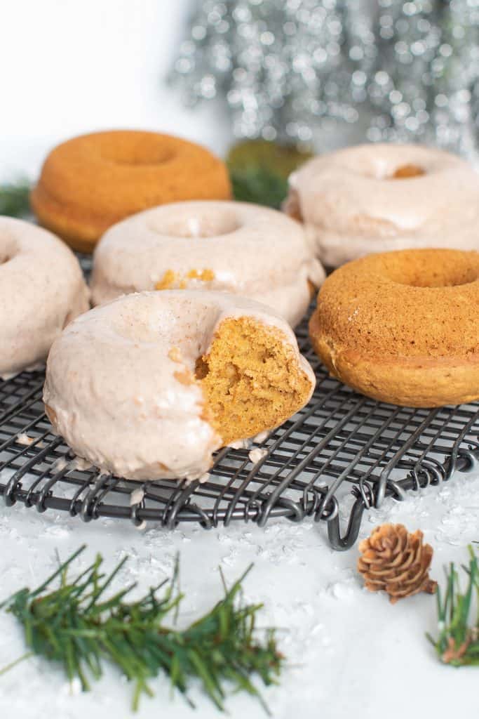 Vegan Gingerbread Donuts + Chai Glaze