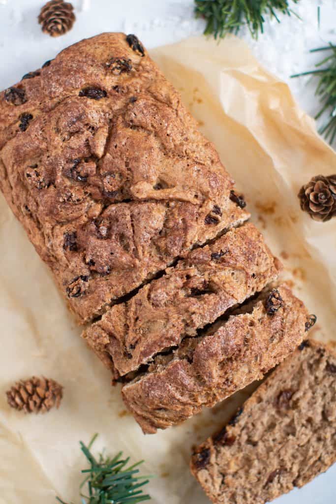 Vegan Homemade Cinnamon Raisin Bread