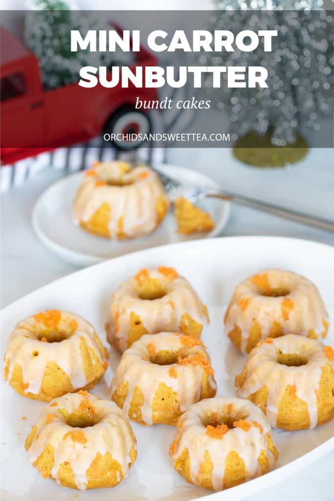 Mini Carrot SunButter Bundt Cakes