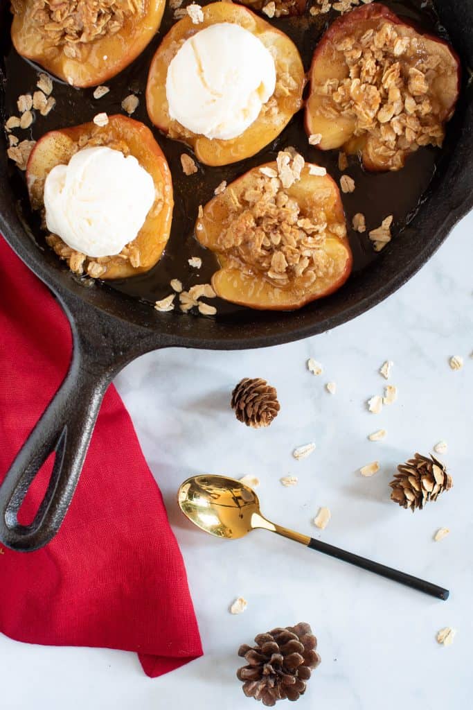 Vegan Baked Cinnamon Caramel Apples
