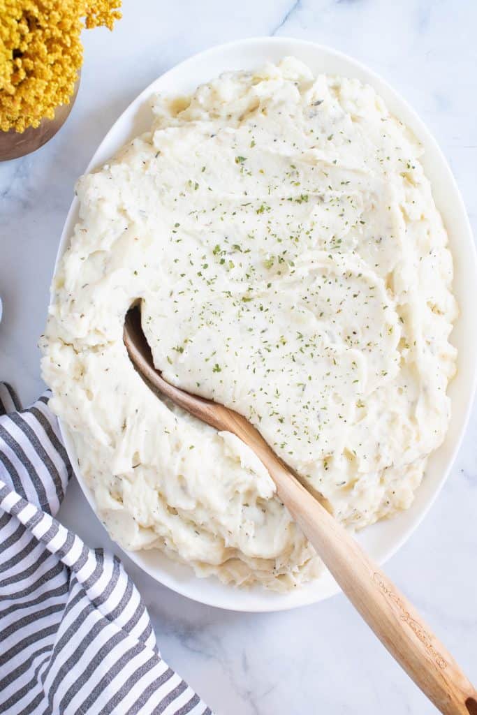 Cranberry Jerk Meatballs + Herbed Mashed Potatoes
