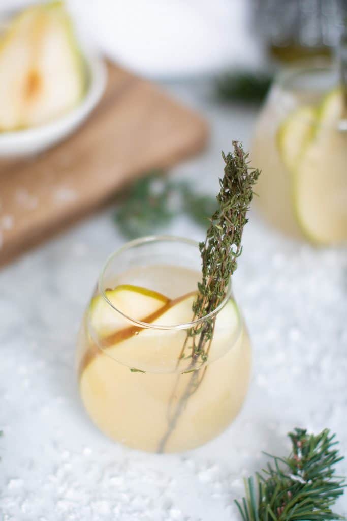 Pear Ginger Lemon + Thyme Drink