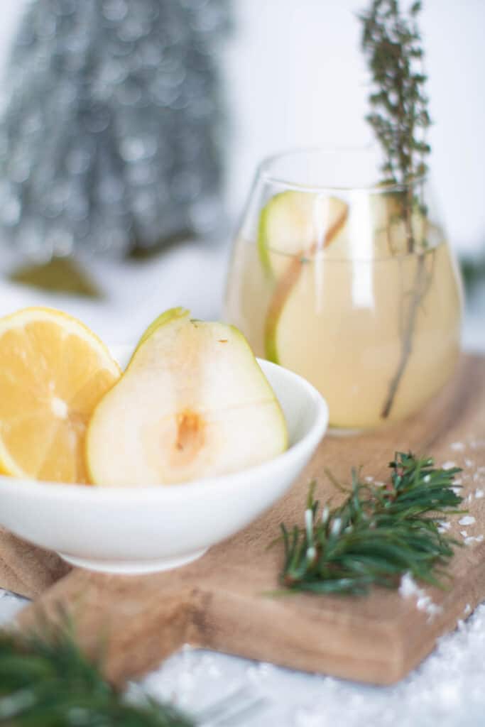 Pear Ginger Lemon + Thyme Drink