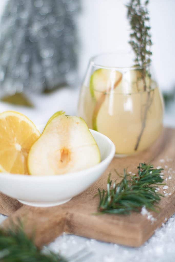 Pear Ginger Lemon + Thyme Drink
