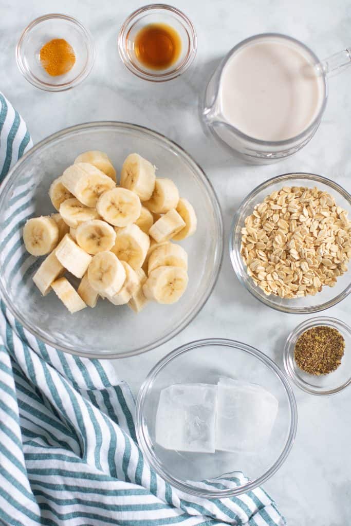 Easy Peanut Butter Banana Oats Smoothie
