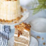 Vegan Banana Cake + Cinnamon Browned Butter Buttercream