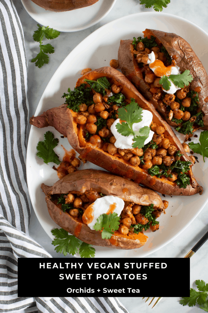 Healthy Vegan Stuffed Sweet Potatoes