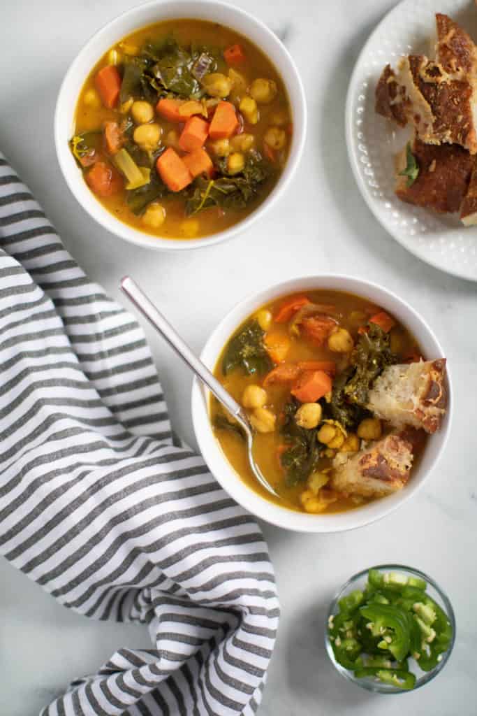 Vegan Tuscan Kale Chickpea Soup