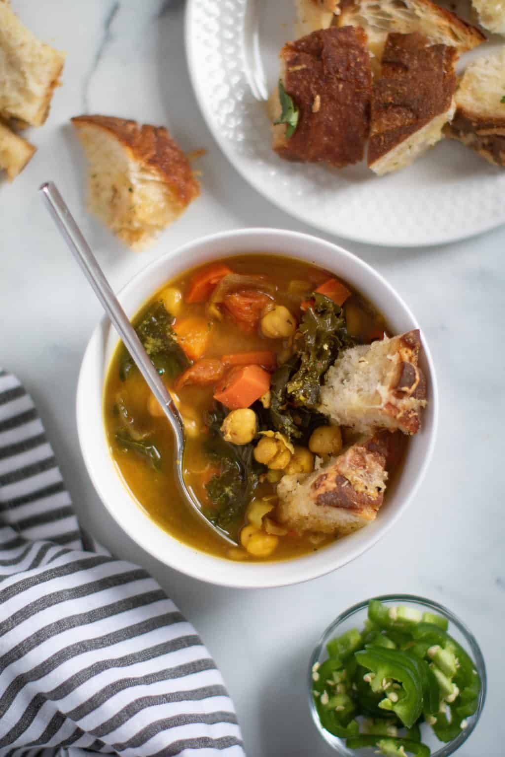 Vegan Tuscan Kale Chickpea Soup
