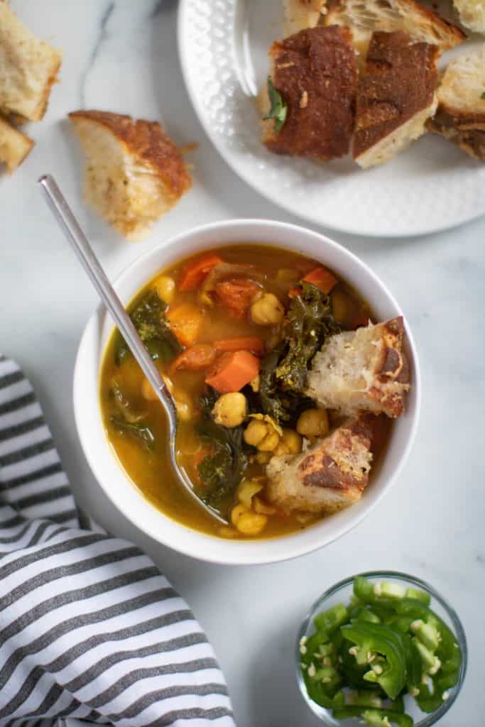 Vegan Tuscan Kale Chickpea Soup