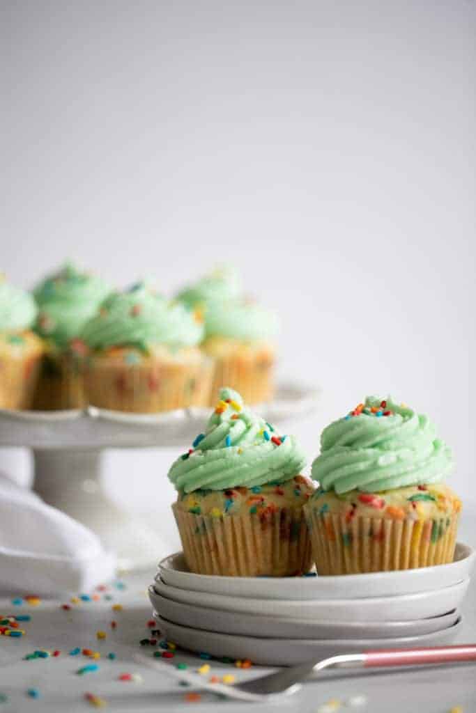 Homemade Vegan Funfetti Sprinkles Cupcakes