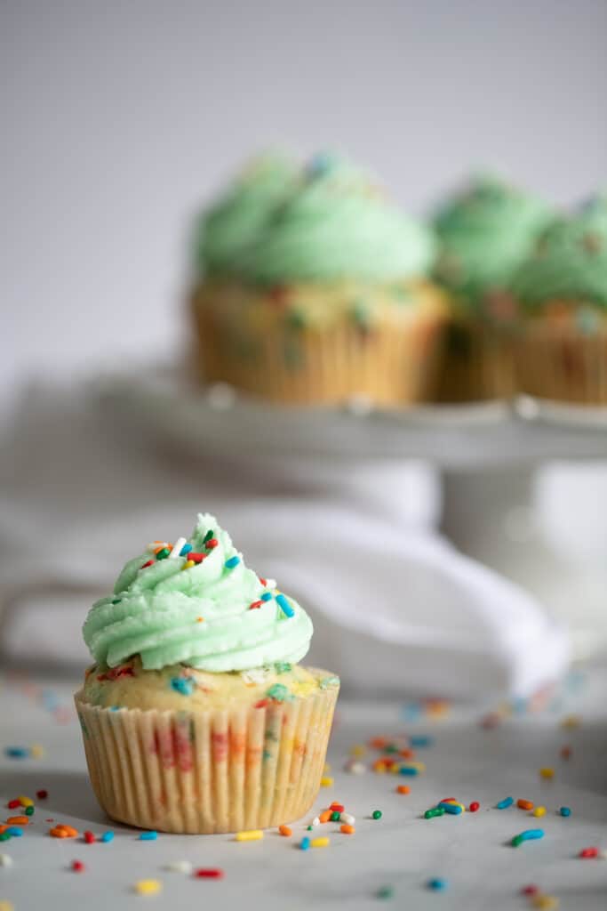 Homemade Vegan Funfetti Sprinkles Cupcakes