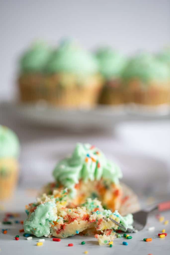 Homemade Vegan Funfetti Sprinkles Cupcakes