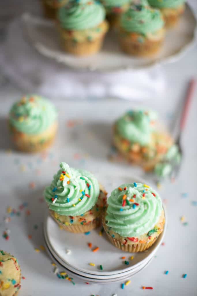 Homemade Vegan Funfetti Sprinkles Cupcakes