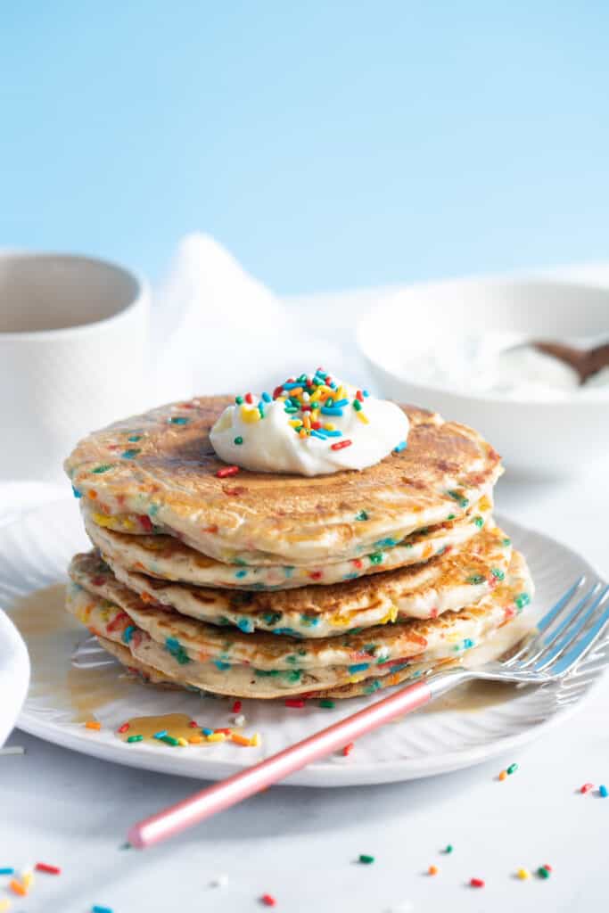 Quick + Easy Funfetti Vegan Pancakes