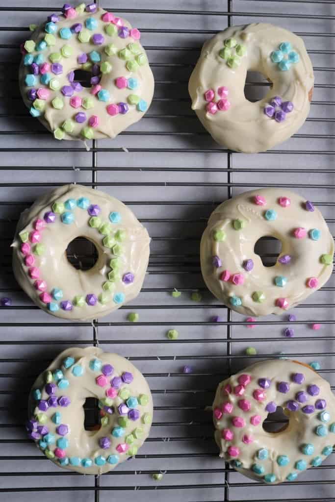 VEGAN VANILLA UNICORN-INSPIRED DOUGHNUTS