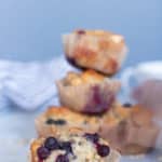 Healthy Blueberry Oatmeal White Chocolate Muffins