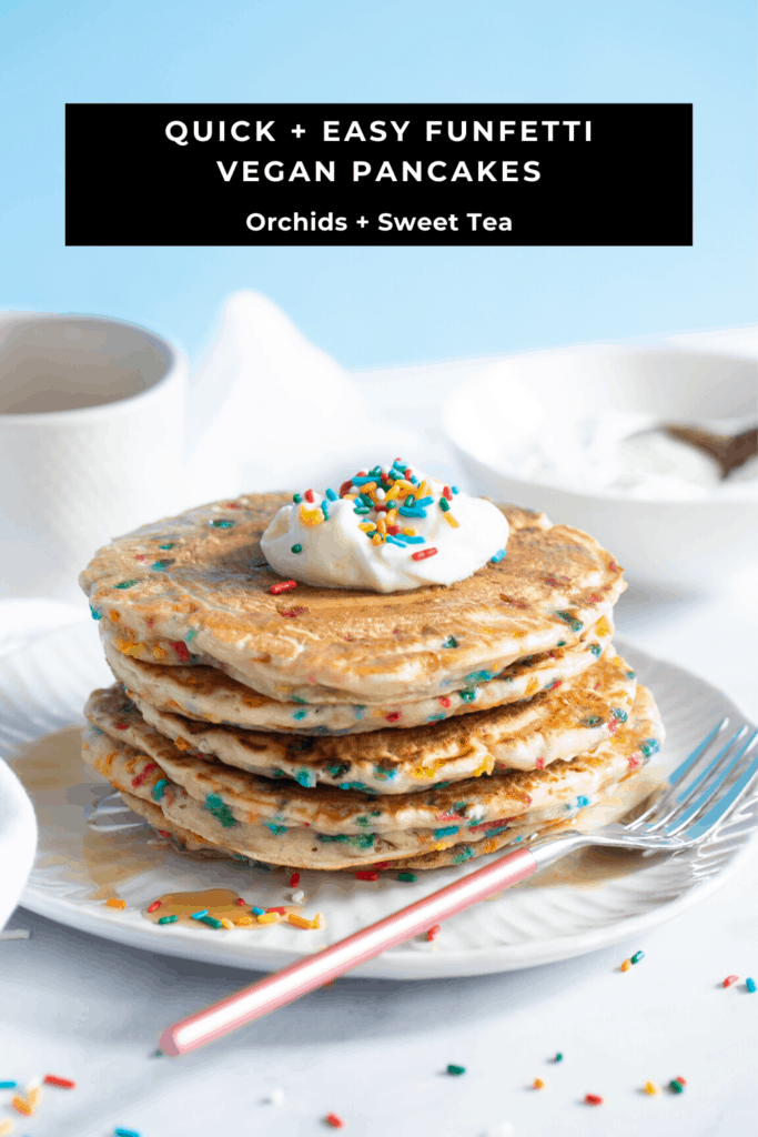 Quick + Easy Funfetti Vegan Pancakes