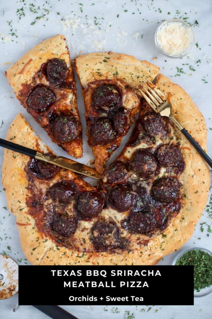Texas BBQ Sriracha Meatball Pizza