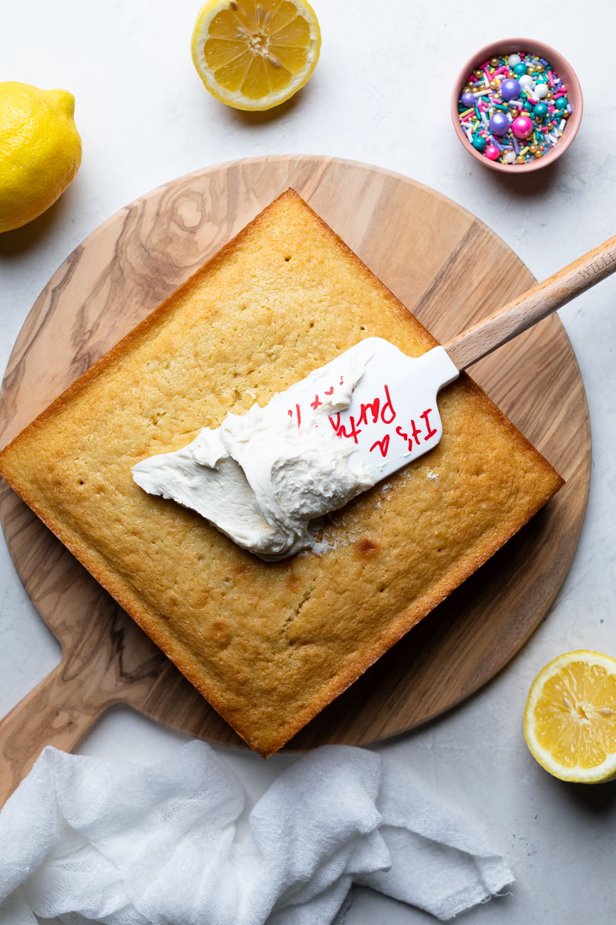 Perfect One-Bowl Lemon Birthday Sheet Cake