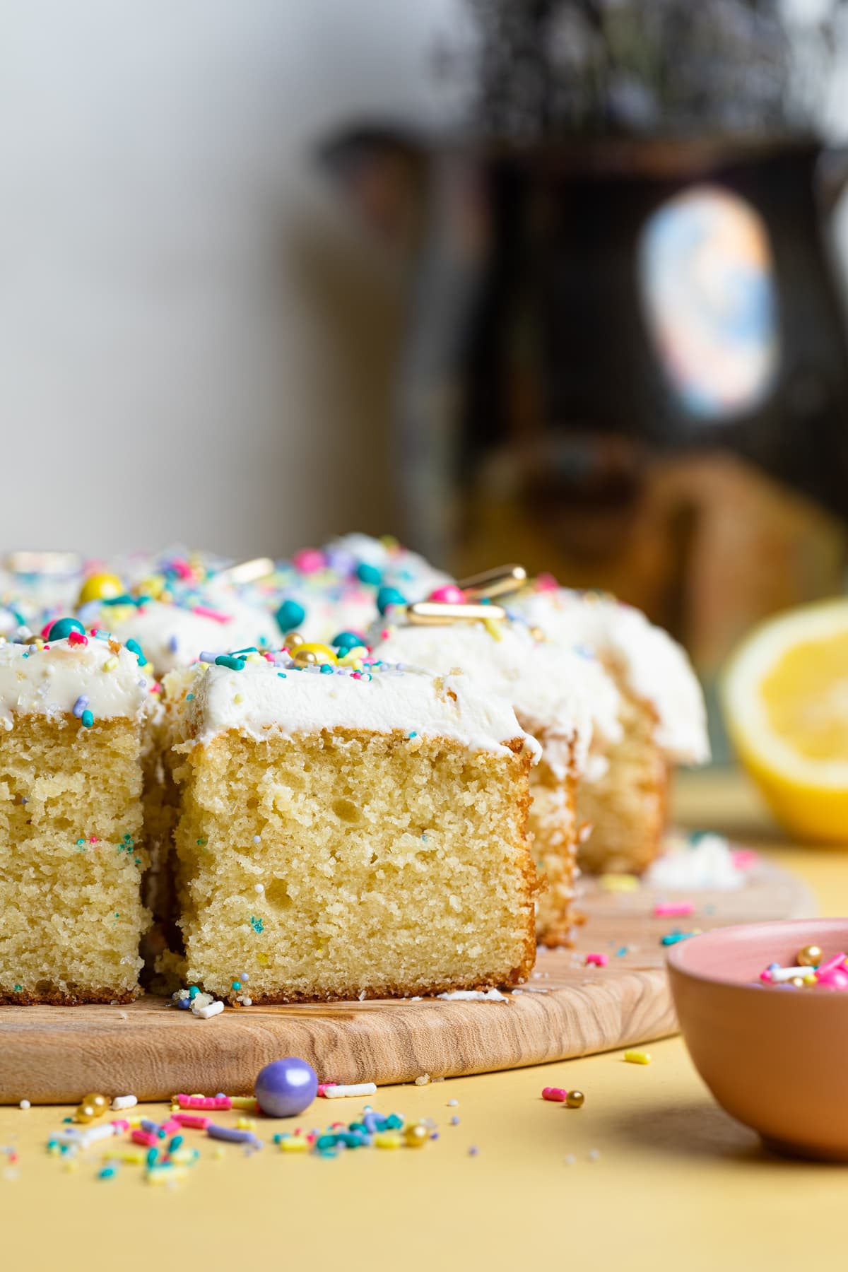 Perfect One-Bowl Lemon Birthday Sheet Cake