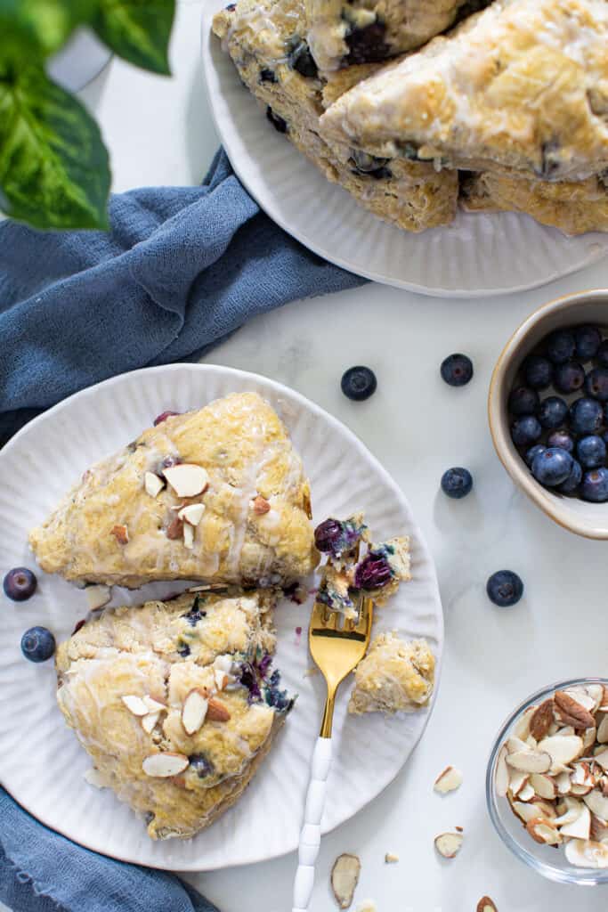 Dairy-Free Blueberry Almond Breakfast Scones