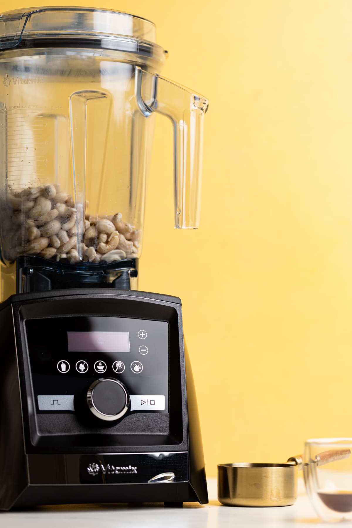 Cashews in a blender