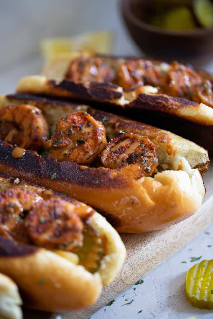 The Best Easy Blackened Shrimp Po' Boy