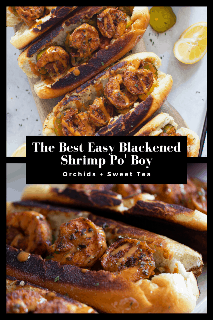 The Best Easy Blackened Shrimp Po' Boy