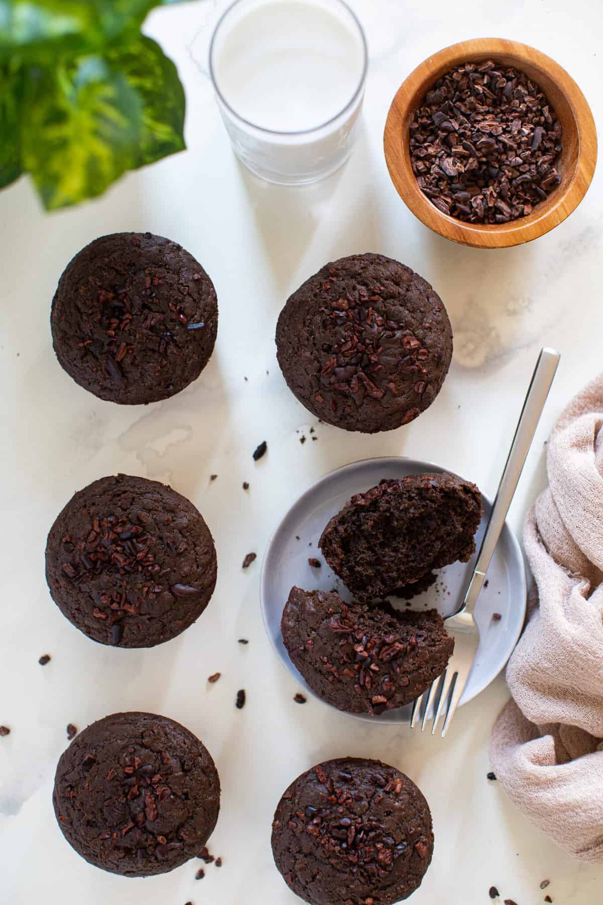 Easy Vegan Double Chocolate Muffins