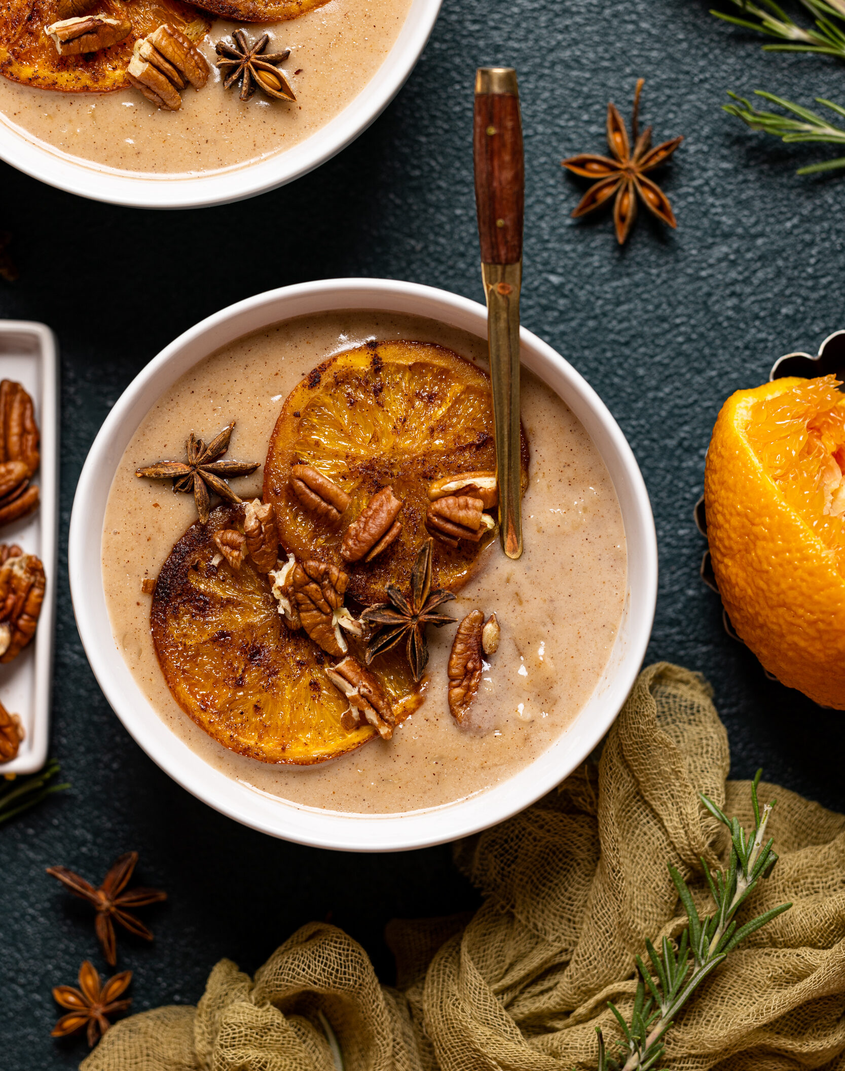 Maple Cinnamon Oatmeal + Caramelized Oranges