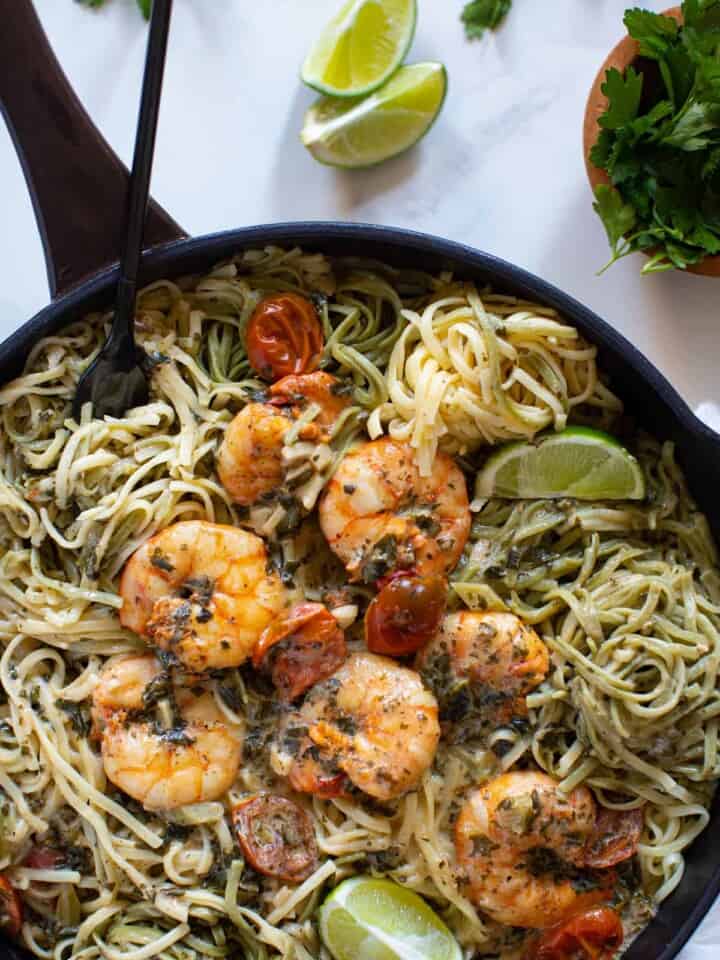 Gluten-Free Coconut Lime Shrimp Pasta