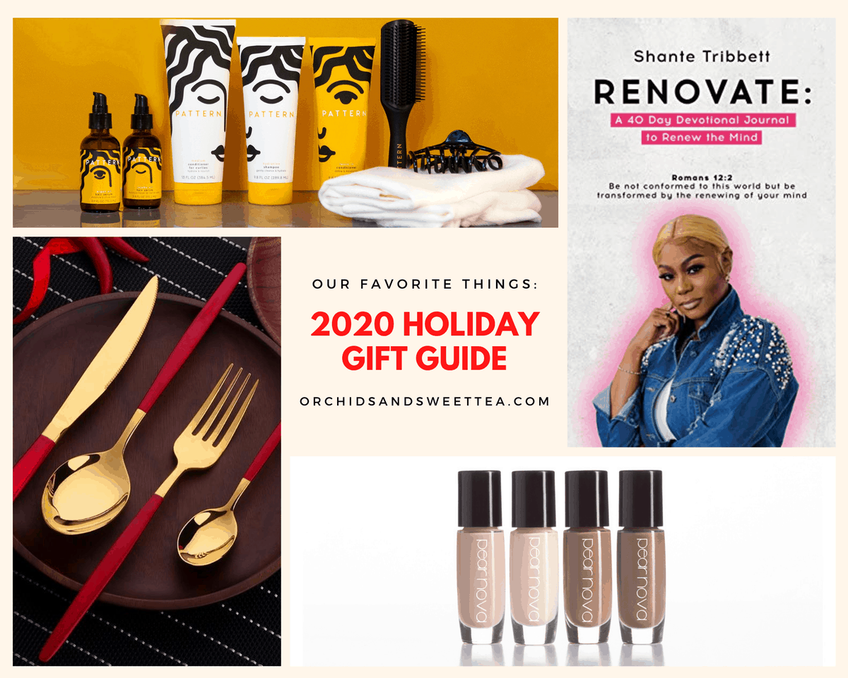 Collage with text: Our Favorite Things: 2020 Holiday Gift Guide.