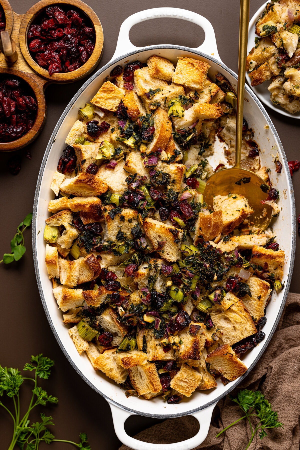 Overhead shot of Vegan Stuffing