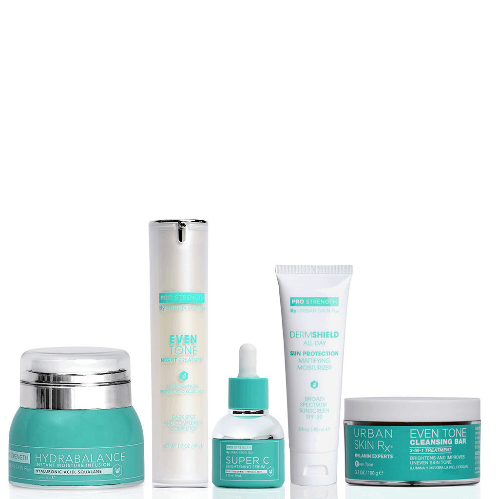 Set of Urban Skin RX in teal containers.