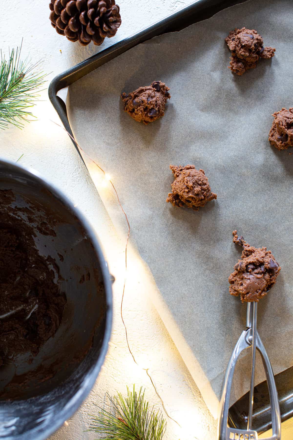 Chewy Double Chocolate Brownie Cookies