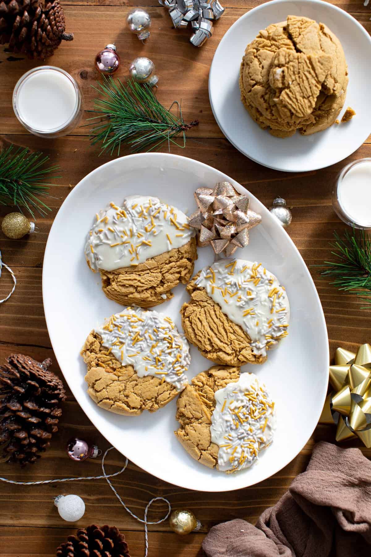 Soft + Chewy Christmas Gingerbread Cookies