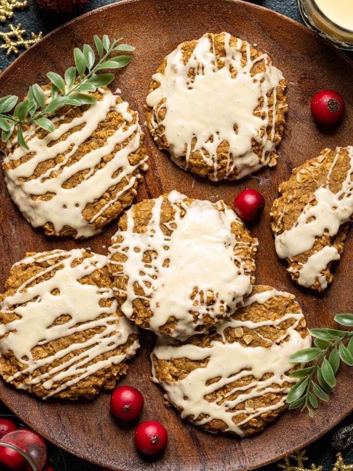 Overhead shot of Gingerbread Eggnog Cookies