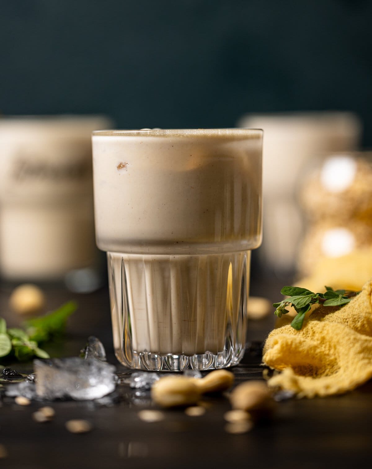 Glass filled with Jamaican Vegan Peanut Punch