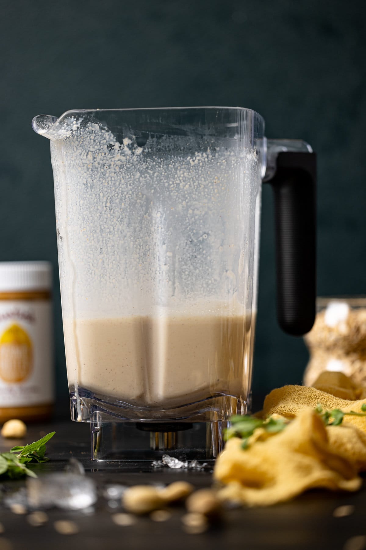 Blender filled with Jamaican Vegan Peanut Punch