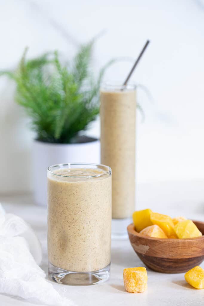 Mango Chia Seed Smoothie with Turmeric - Orchids + Sweet Tea