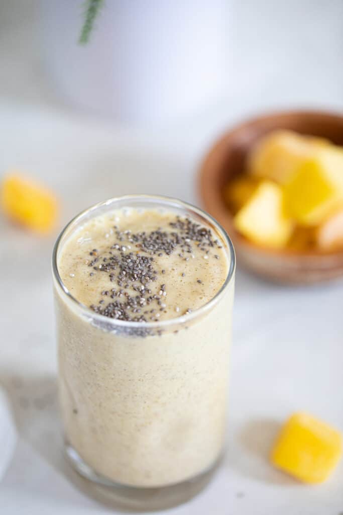 Mango Chia Seed Smoothie with Turmeric - Orchids + Sweet Tea