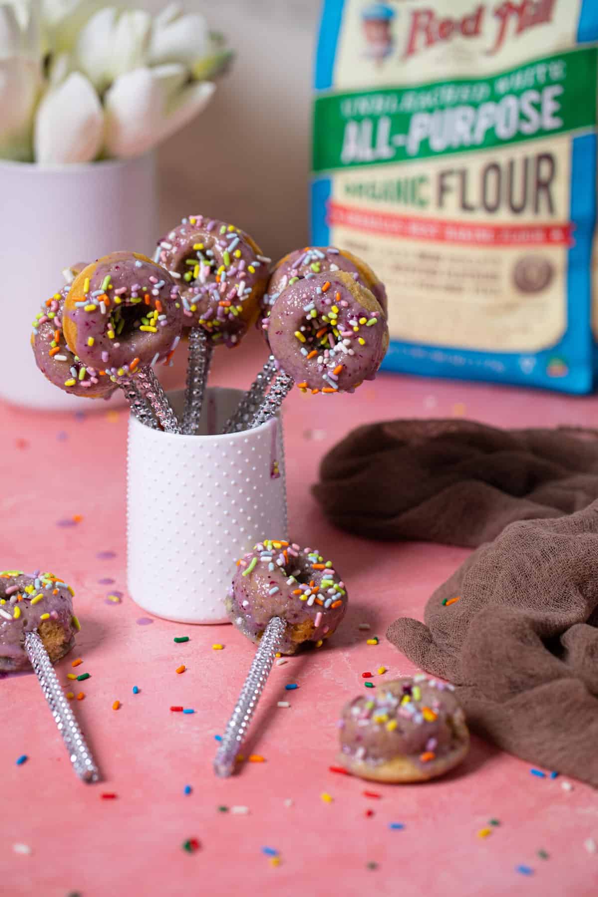 Mini Dairy-Free Homemade Donut Pops 