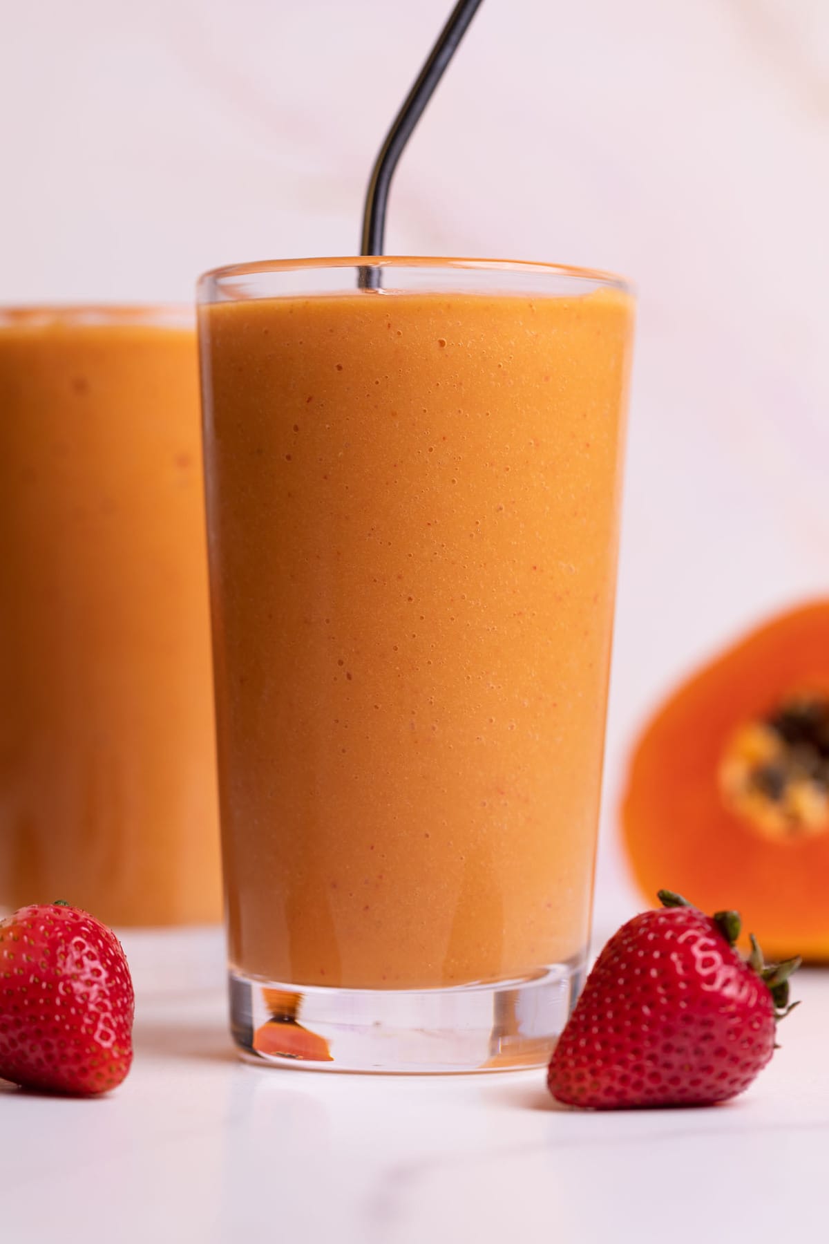 Strawberry Mango Papaya Smoothie | Orchids + Sweet Tea