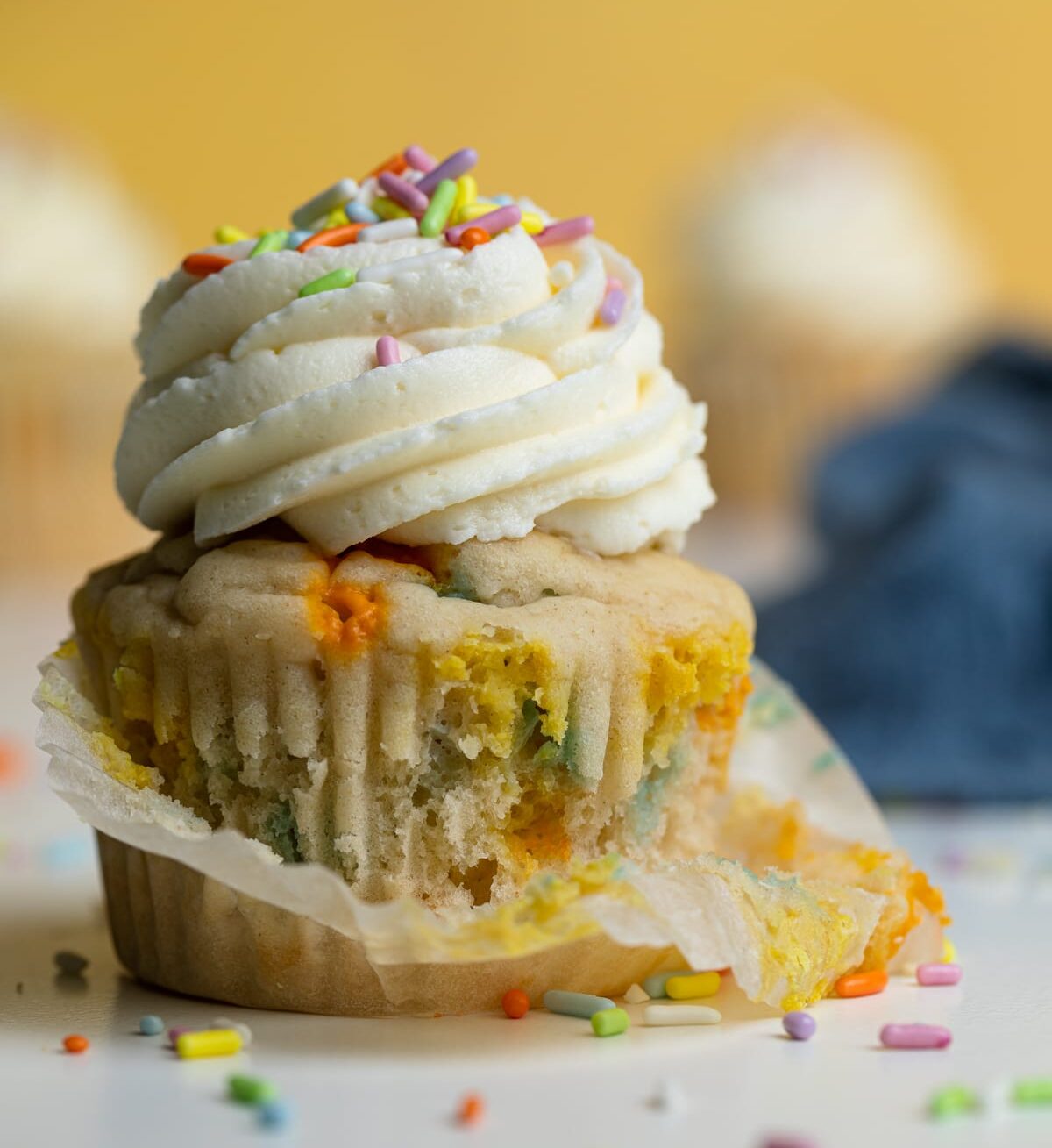 Vegan Funfetti Cupcakes (Super Fluffy!)