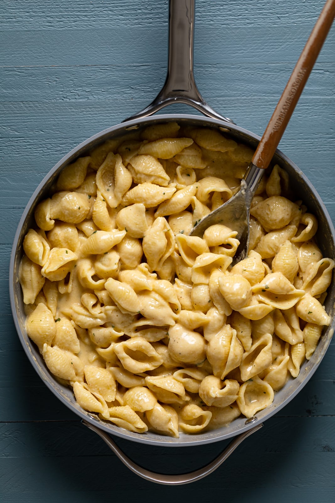 Skillet of Southern Baked Mac and Cheese