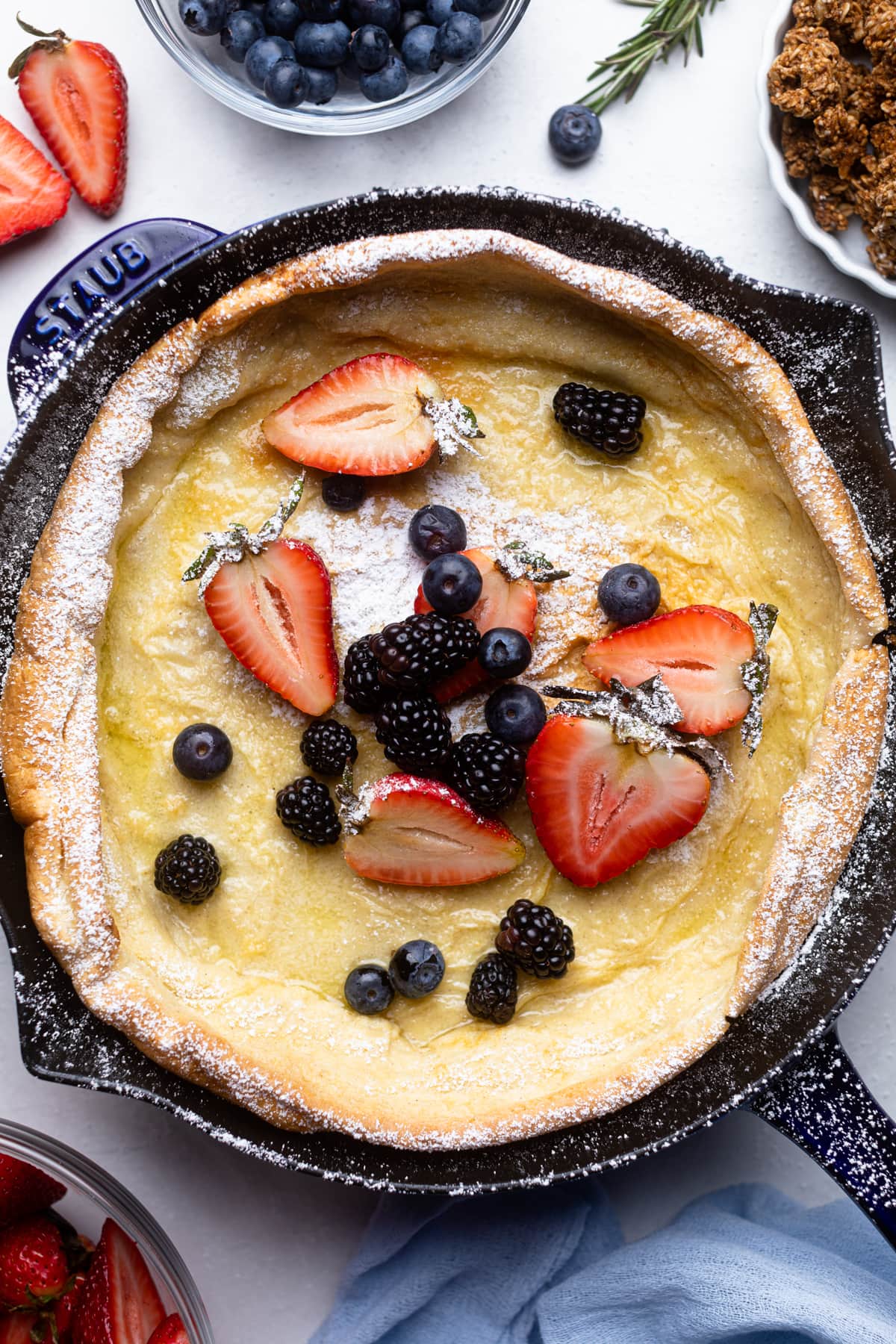 Dutch Baby Pancake with Berries
