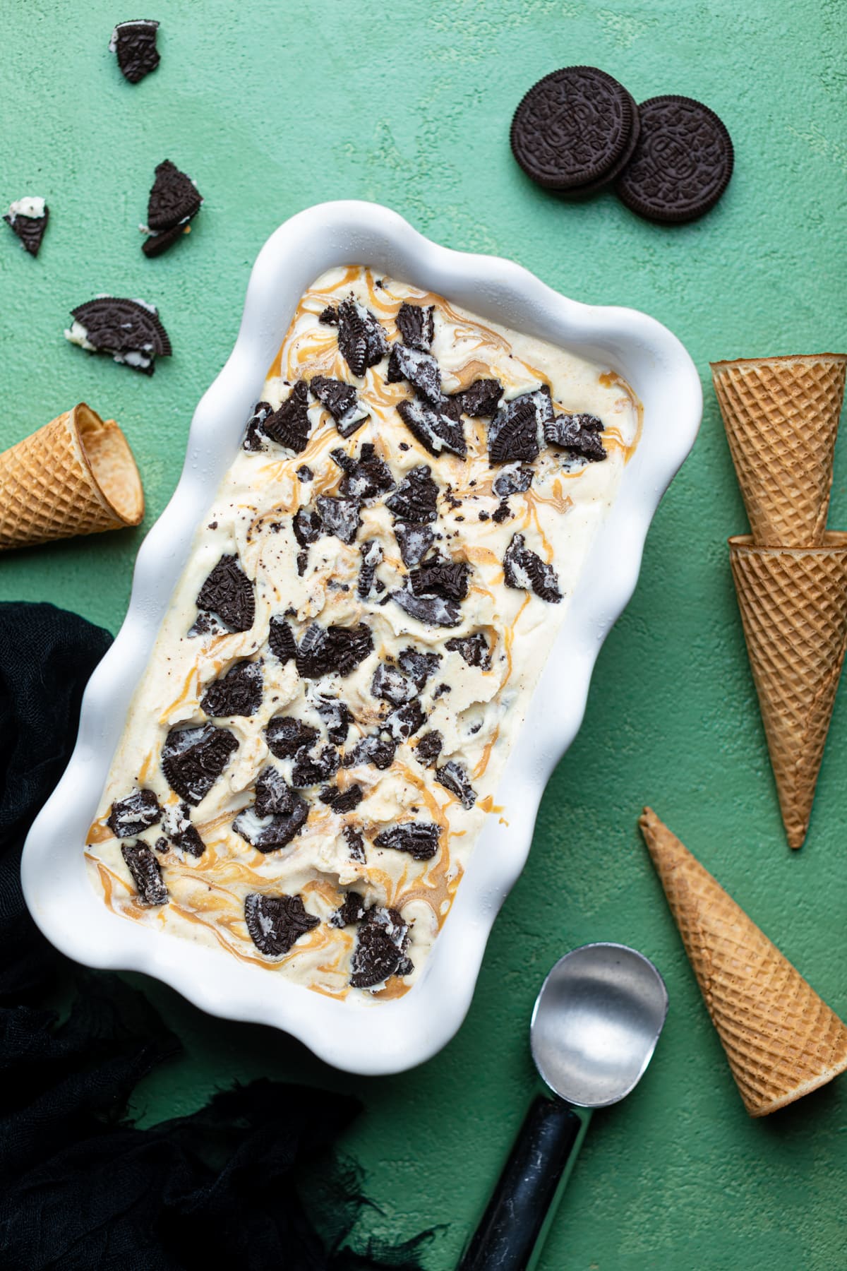 No-Churn Peanut Butter Oreo Ice Cream